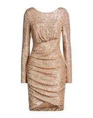 【送料無料】 クリップス レディース ワンピース トップス スパンコールドレス Beige