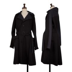 希少☆ジュンヤワタナベ プリーツコート モード 黒 再構築 ワンピース