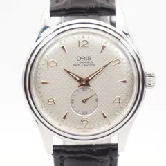 ⭐【極美品】オリス ORIS 7427-40 手巻き スモールセコンド ギョーシェ文字盤 17石 ANTI-SHOCK アンティーク ヴィンテージ シルバー文字盤 新品本革ベルト交換済 稼働品 希少モデル クラシック ドレスウォッチのサムネイル