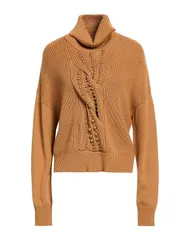 リュージョー レディース アウター ニット・セータートルネック LIU JO Camel キャメルのサムネイル