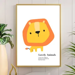 アートポスター【どうぶつ (27)】【A4】かわいい 北欧風 子供 小学生  キッズ 動物 犬 猫 壁飾りウォールアート インテリア