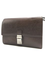 GUCCI clutch bag, leather, brown, 5074
