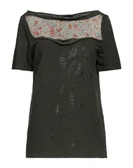 【送料無料】 ディースクエアード レディース Tシャツ トップス Ｔシャツ Dark Green