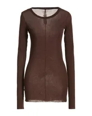 リックオウエンス レディース トップス Tシャツ RICK OWENS Chocolate Brown ブラウンのサムネイル