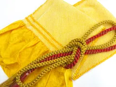 【一輝堂】和装小物 帯締め帯揚げセット  振袖用 丸組 寄進 総絞り 帯締 帯揚 26w04-4674