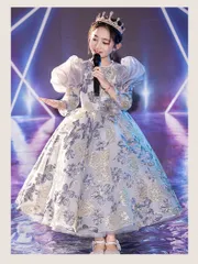 新品 未使用 子供 ドレス 女の子 フォーマル ドレス キッズ ワンピース プリンセス ドレス 発表会 結婚式 花童 ドレス 七五三 パーティー ドレス ロング 刺繍 チュール 高級感 おしゃれ