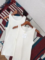 アイボリー ベーシック ニット ノースリーブ