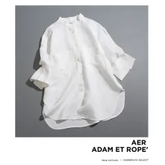 290t*美品 AER ADAM ET ROPE' エーイーアール アダムエロペ リネンワイドスリーブシャツ F ホワイト