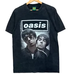 新品 Oasis Tシャツ L オアシス 1stアルバム ジャケ写 両面プリント デフィニトリーメイビー バンドT ロックT ギャラガー兄弟 墨黒 ビンテージ風 ウォッシュ加工 フェード感 古着女子 古着男子 ストリート 半袖 黒 / MS634のサムネイル