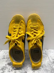 送料無料！！Onitsuka Tiger　オニツカタイガー　レディーススニーカー　イエロー×ブラック　紐タイプ　22.5cm   #80420MO206