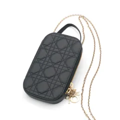 クリスチャンディオール CHRISTIAN DIOR 携帯・スマホアクセサリー ブラック ゴールド レディディオール カナージュ Call'in Dior フォンホルダーフォンケース モバイルポーチのサムネイル