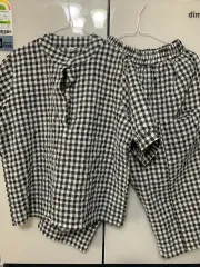 ギンガム チェック柄 上下セット