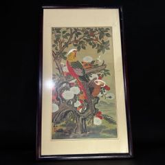 小島悳次郎　絹の道　国境の人　型染め　型絵染　額装 小島悳次郎 絹の道 国境の人 型染め 型絵染 額装 - メルカリ