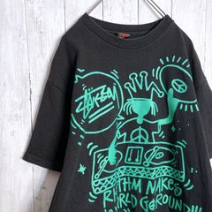 竹*田様 90s OLD STUSSY 紺タグ シャドーマン Tシャツ ココペリ - メルカリ