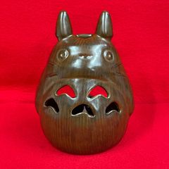 昭和レトロ 】 金魚陶器オブジェ／透かしあり／丸形フォルム／瓦素材で