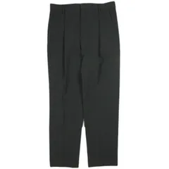 H BEAUTY&YOUTH エイチ ビューティーアンドユース DOUBLE CLOTH 1P TAPERED PANTS ダブルクロス1プリーツテーパードパンツ 1214-177-7785 M BLACK スラックス ユナイテッドアローズ ボトムス