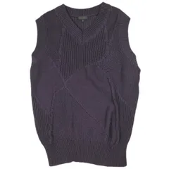 新品 Omar Afridi オマールアフリディ 22SS ポルトガル製 PANELLED VEST パネルVネックニットベスト 46 ARABIS PURPLE セーター 定価66,000円 トップス g26401のサムネイル