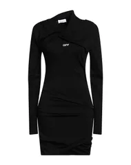 【送料無料】 オフホワイト レディース ワンピース トップス ミニワンピース・ドレス Black