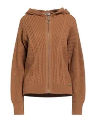 ツインセット レディース アウター カーディガン ファスナー付きニット TWINSET Camel キャメルのサムネイル