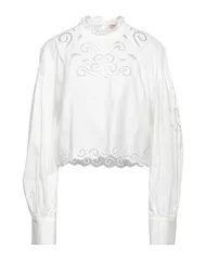 【送料無料】 ツインセット レディース シャツ トップス トップス White