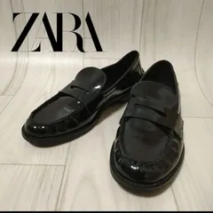 ZARA ザラ ローファー 黒  22.5cmcm  通勤 通学 冠婚葬祭
