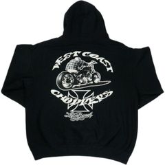 Size【M】 VINTAGE ヴィンテージ West Coast Choppers ウェストコーストチョッパーズ Motorcycle Hoodie パーカー 黒 【中古品-良い】 30005903