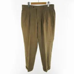 85 H・L HENRI-LUC アッシュエル アンリシャピュイ 2タック パンツ トラウザーズ スラックス ベージュブラウン