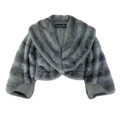 Ed20 Christian Dior クリスチャンディオール ミンクファージャケット 毛皮ジャケット グレー 毛皮 レディース 女性用nu1のサムネイル