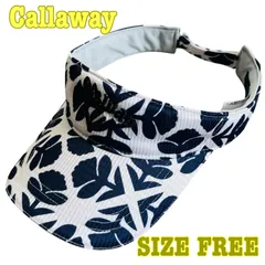 Callaway キャロウェイ ロゴ刺繍 フラワーデザイン 速乾性 ゴルフ サンバイザー FR