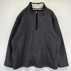 古着 オービス ORVIS ニット ハーフジップ 袖ロゴパッチ ボアライナー 大きいサイズ 2XL  ブラック系 メンズのサムネイル