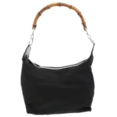 GUCCI グッチ バンブー ワンショルダーバッグ ナイロンバッグ ハンドバッグ 000.2058.0531.5 レディース ナイロン バンブー ブラック 中古