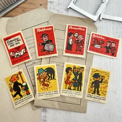 702・マッチラベル　商談・マナー　1963年代　レア　アンティーク　ラベルシート 切手趣味週間　コレクション　海外ヴィンテージ　蚤の市　海外アンティーク　図鑑　コレクション　ラベル　海外紙物　チェコ　海外ラベル　海外紙もの　ハンドメイド日記