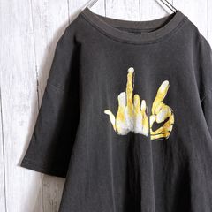 90s FASHION VICTIM ミドルフィンガー スカル Tシャツ USA - メルカリ