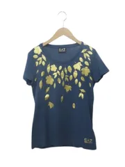 エンポリオアルマーニ EMPORIO ARMANI Tシャツ S 半袖 カットソー プリント ブルー 青 トップス