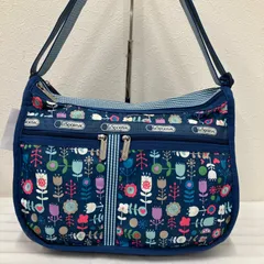 2015　LeSportsac　レスポートサック　デラックスエブリデイ　ショルダーバッグ　ブルー　青　花柄　フラワー　レディース　軽量　カジュアル　シンプル