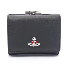 ヴィヴィアンウエストウッド Vivienne Westwood 三つ折り財布 SMALL FRAME WALLET 51010018L0040N402 ブラック サフィアーノレザー 二つ折り財布 レディース 新品