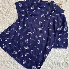 《良品》IGNIO ポロシャツ ブルー L カジュアル スポーツ 総柄 オシャレのサムネイル