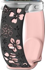 104h2732 [RoSoki] 22mm 対応バンド シリコンバンド Huawei、Xiaomi、Amazfit 、Garmin、Samsung、Ticwatch 用 時計バンド シリコン 耐汗性 交換用バンド ブラック&ピンク - 22mm