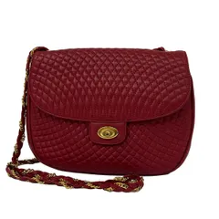 BALLY(バリー) ショルダーバッグ - ボルドー チェーンショルダー/斜めがけ/キルティング レザー