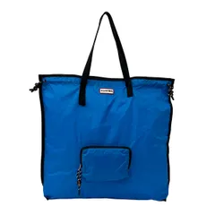 HUNTER(ハンター) トートバッグ美品  - ブルー×黒 折りたたみ