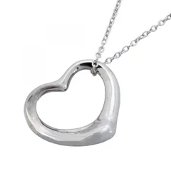 【6jdb0212】ティファニー ネックレス オープンハート シルバー925【中古】レディース