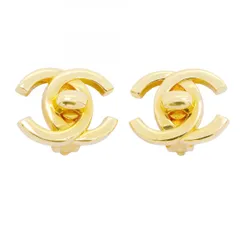 【6jdb0218-k】シャネル イヤリング ヴィンテージ ココマーク ターンロック GPメッキ ゴールド【中古】レディース