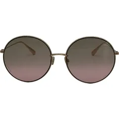 クリスチャン・ディオール Christian Dior ラウンドサングラス ピンク/ラインストーン プラスチック/ゴールドプレーテッド レディース サングラス