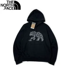 ノースフェイス パーカー US限定 グラフィック くま 黒 181130
