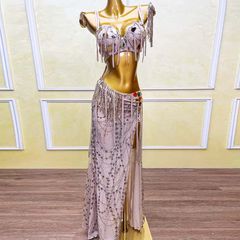 ヒョウ柄ビーズ装飾ベリーダンス衣装新品未使用 - メルカリ