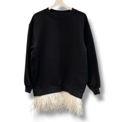 A18430 美品 ミハラヤスヒロ オーストリッチフェザーロングスウェット
