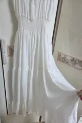 シフォン シャーリング ティアード ノースリーブ ONE PIECE インナーONE PIECE セット