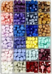 SREGIT シーリングワックス シーリングスタンプ セット カラー豊富 ビーズ (ミックスA,  24色セット)