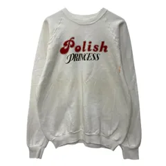 90s USA製 FRUIT OF THE LOOM プリントスウェット トレーナー XL ホワイト フルーツオブザルーム 90年代 裏起毛 ラグラン 秋物 a804-5850