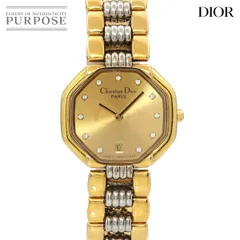 クリスチャン ディオール Christian Dior オクタゴン D48-133 レディース 腕時計 デイト ゴールド クォーツ ウォッチ octagon 90317030のサムネイル